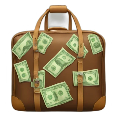 Travel bag full of money sticker
