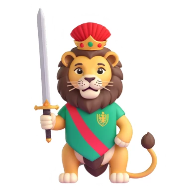 Persian flag with a lion holding a sword sticker