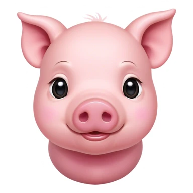 Little cute funny pig
 sticker