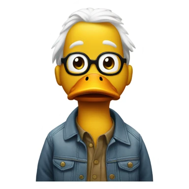 Duck wearing Bernie sticker