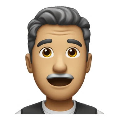 A man who lifts his lips up and spreads his hands because he doesn't know something sticker