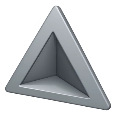 gray triangle parallel to the left, tilted 60 degrees sticker