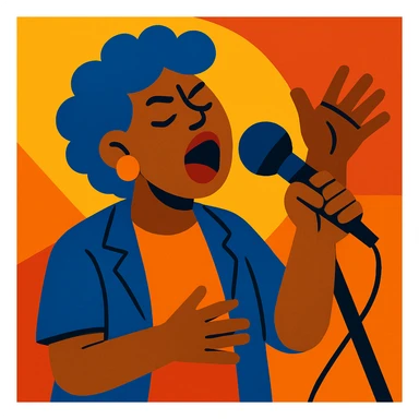 person singing sticker