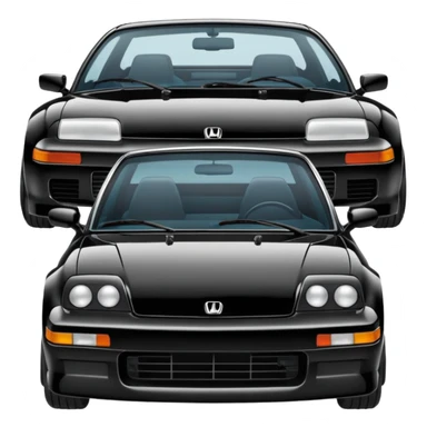 Black 1985 Honda card sticker