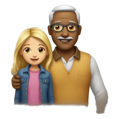 Papa et sa fille sticker