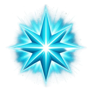 Glitter Cian Star Explosion sticker