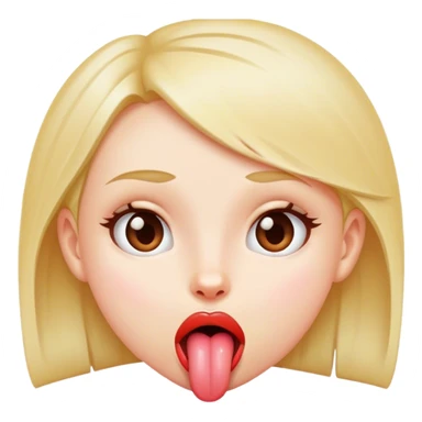 Girl with tongue out sticker