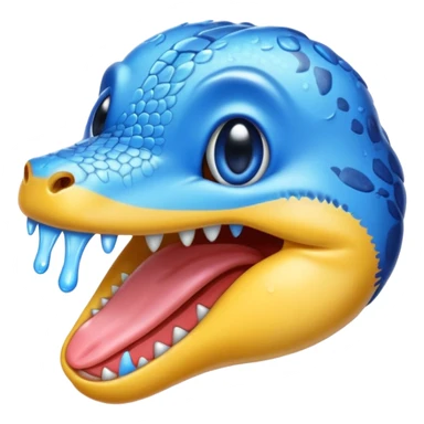 👅 coloreaza limba in culoarea albastra sticker