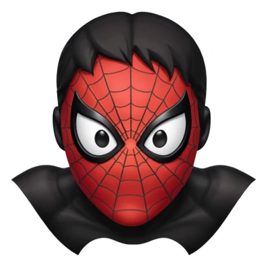 Spiderman face black costume sticker