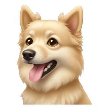 Beige spitz dog with cute eyes sticker