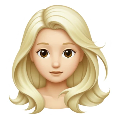 Platinum blonde hair sticker