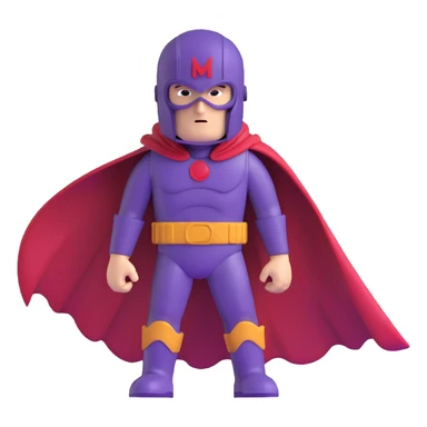 Magneto Marvel character with red helmet and purple cape sticker
