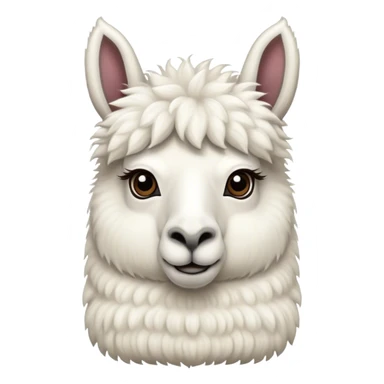 head White llama sticker