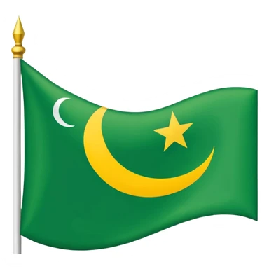 Flag of Kashmir it h crescent and star and of yellow, green and white colours  sticker