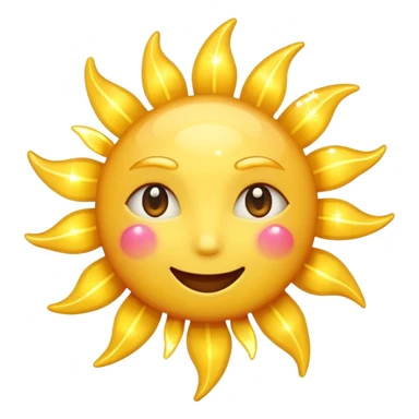 an emoji of a mix of a sparkle and sun sticker