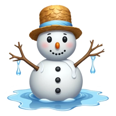 summer snowman  sticker
