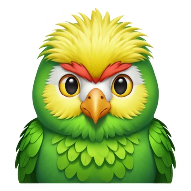 A love bird with color green and his head yellow sticker