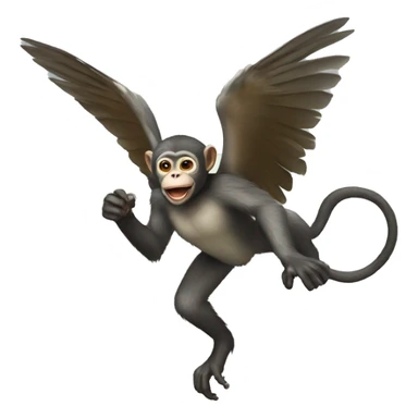 Flying monkey sticker