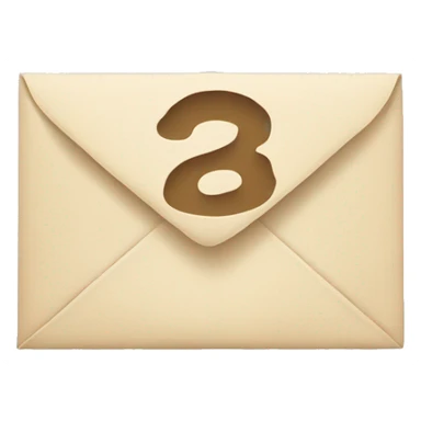 beige letter with stamp sticker