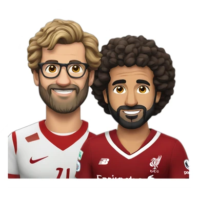mo Salah and pregnant jurgen klopp sticker