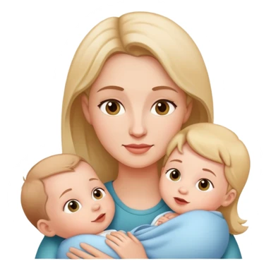 Mom and new baby sticker