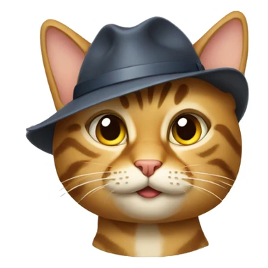 Tabby cat as a detective sticker