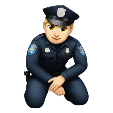 Caucasian Police officer takes a knee sticker