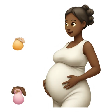 pregnant in labor sticker