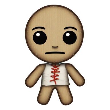 Voodoo doll with pins sticker