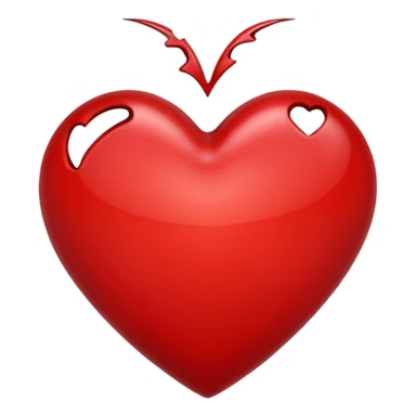 un coeur barré sticker