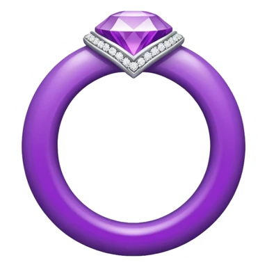anel de casamento branco e roxo sticker