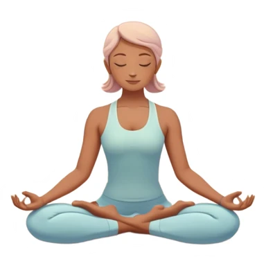 A peaceful person practicing yoga on a calm beach at sunrise, in a serene meditative pose. Soft pastel colors surround the scene, with gentle waves in the background and smooth, flowing lines representing balance and tranquility. The atmosphere feels centered and mindful. sticker