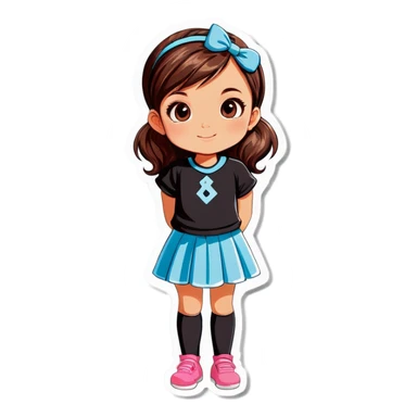 Girl with breces￼ sticker