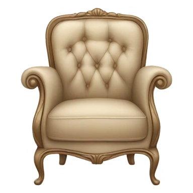 Beige vintage armchair sticker