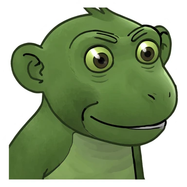 Bald monkey sticker