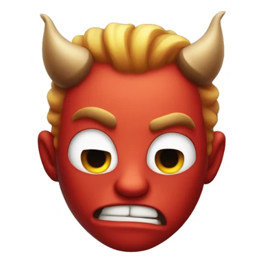 Devil with strong biceps  sticker