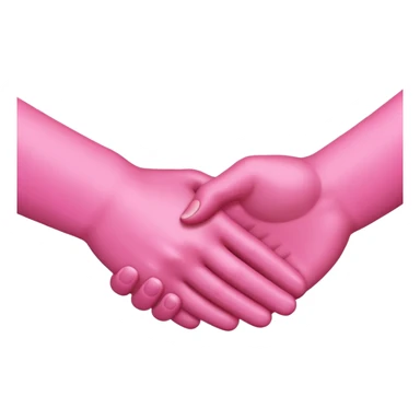 handshake pink hands sticker