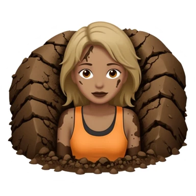 mujer tirada en el lodo sticker