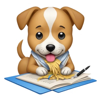 Dog eat homework sticker