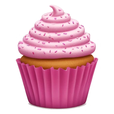 Realiatic cupcake with pink sprinkles  sticker