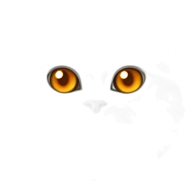 head of a white persian chinchilla cat with orange eye that look stupid sticker