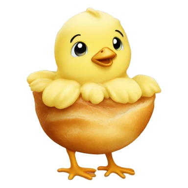 Baby chick Croissant sticker
