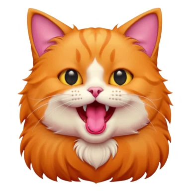 a kitty opening its mouth wide sticker