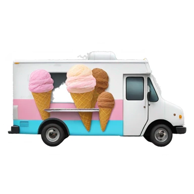 Side view 20ft. Ice Cream Truck sticker