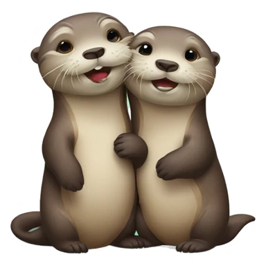 otters in love sticker