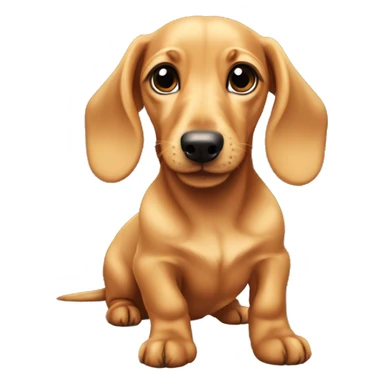 A blond dachshund puppy sticker