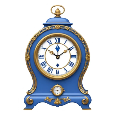 blue mantel clock sticker
