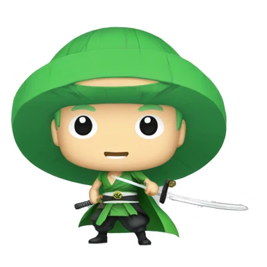 Zoro from one piece with shusui sword sticker