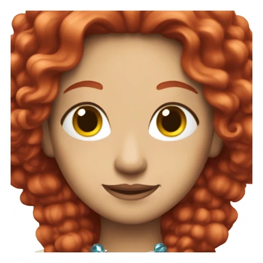 The queen of ocean and water with red hair sticker