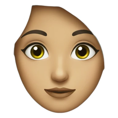 Arabic girl with green eyes sticker